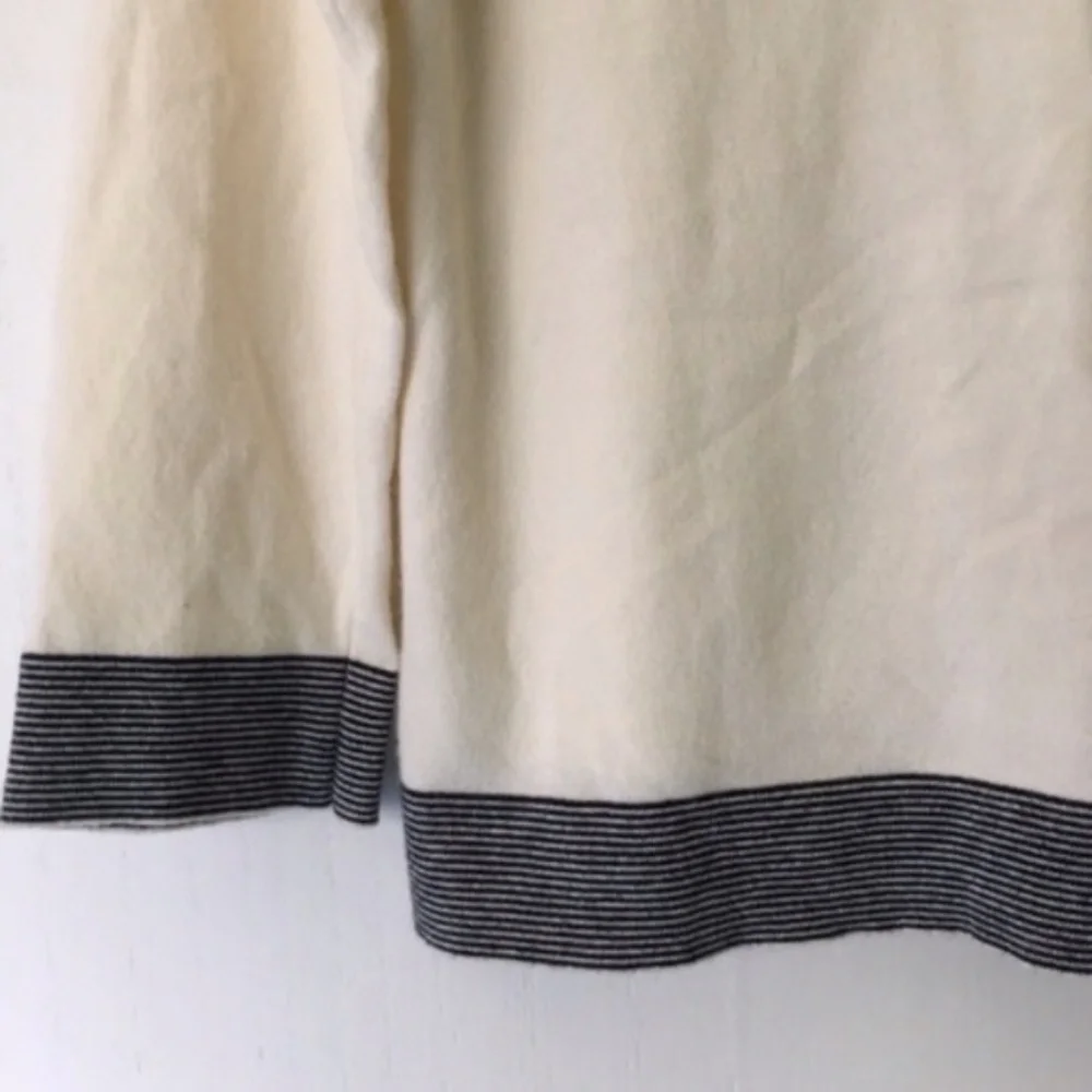 Milly // Cream Sweater Black, White Ribbon Bow S - Picture 4 of 5